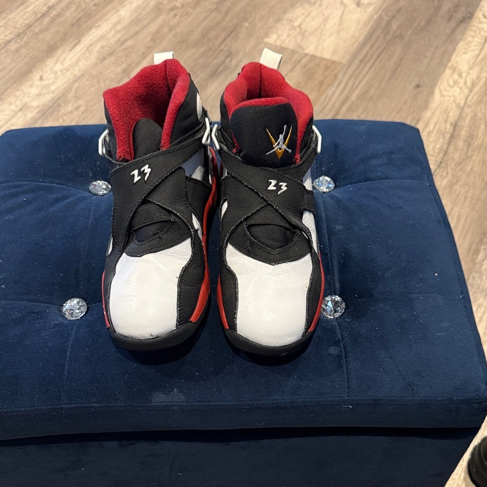 Jordan Kids Black, Red, and White Sneakers